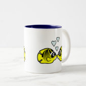 Raccoon Butterflyfish Liebe Zweifarbige Tasse (VorderseiteRechts)