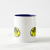 Raccoon Butterflyfish Liebe Zweifarbige Tasse (Mittel)