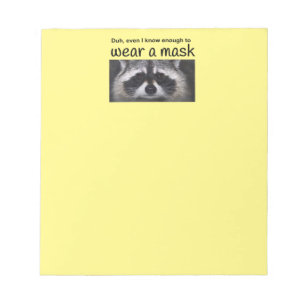 Raccoon Carry Corona all Covid 19 von Funnycomb Notizblock
