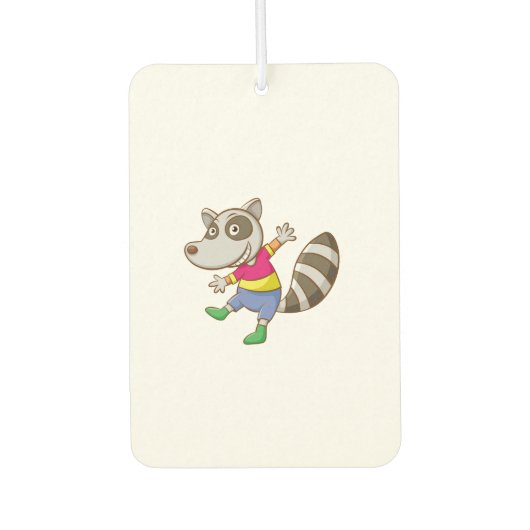 Raccoon-Cartoon Autolufterfrischer (Vorderseite)