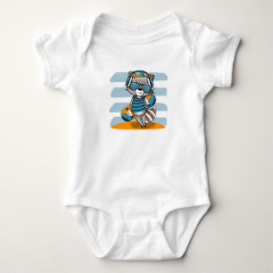 Raccoon-Cartoon Baby Strampler