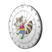 Raccoon-Cartoon Dartscheibe (Vorderseite rechts)