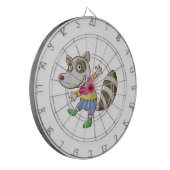 Raccoon-Cartoon Dartscheibe (Vorderseite Links)