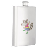 Raccoon-Cartoon Flachmann (Rechts)