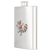 Raccoon-Cartoon Flachmann (Links)