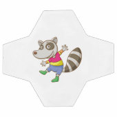 Raccoon-Cartoon Fußball (Flach)