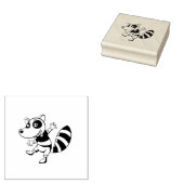 Raccoon-Cartoon Gummistempel (Stempel)