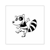 Raccoon-Cartoon Gummistempel (Prägung)