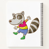 Raccoon-Cartoon Notizblock (Rückseite)