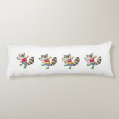 Raccoon-Cartoon Seitenschläferkissen (Rückseite)