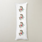 Raccoon-Cartoon Seitenschläferkissen (Rückseite (Vertikal))