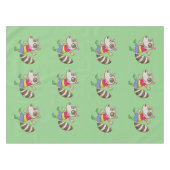 Raccoon-Cartoon Tischdecke (Vorderseite (Horizontal))