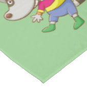 Raccoon-Cartoon Tischdecke (Schrägansicht)