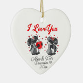 Raccoon Christmas Keramik Ornament (Rechts)