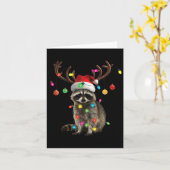 Raccoon Christmas Lights Funny Xmas Party Familie Karte (Gelbe Blume)
