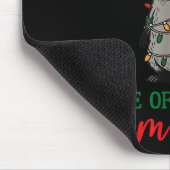 Raccoon Christmas Lights Pajama Holiday Santa Hat Mousepad (Ecke)