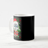 Raccoon Christmas Lights Santa Costume Ugly Xmas S Kaffeetasse (Vorderseite Links)