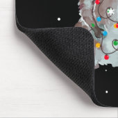 Raccoon Christmas Tree Lights Pajama Racoon Lover Mousepad (Ecke)