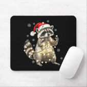 Raccoon Christmas Tree Lights Pajama Racoon Lover  Mousepad (Mit Mouse)