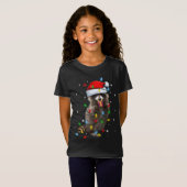 Raccoon Christmas Tree Lights Pajama Racoon Lover T-Shirt (Vorne ganz)