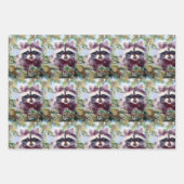 Raccoon Christmas Wrapping Paper von Original Art Geschenkpapier Set (Vorderseite)