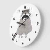 Raccoon Clock Große Wanduhr (Winkel)