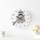 Raccoon Clock Große Wanduhr (Zuhause)