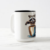 Raccoon Coffee Tasse (Vorderseite Links)