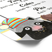 Raccoon Cookie Bake Sale personalisierte Speisekar Poster (Ecke)