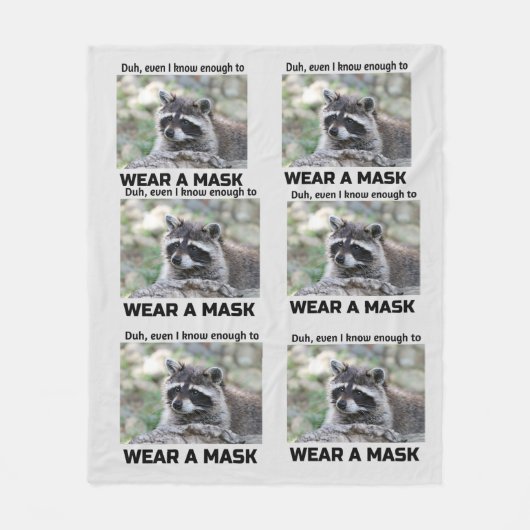 Raccoon Covid frage für ein Maskencover Fleece Bla (Vorderseite)