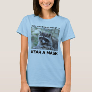 Raccoon Covid fragte für die Maske von Funnycomb T T-Shirt