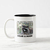 Raccoon Covid Metapher Pour the Java Zwei-Tone-Kof Zweifarbige Tasse (Links)