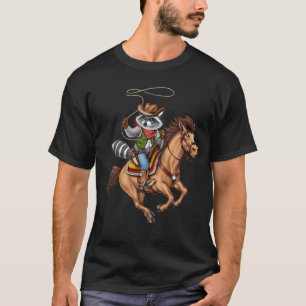 Raccoon Cowboy Rodeo T-Shirt