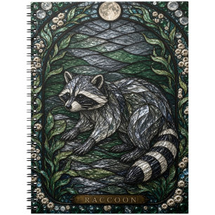 Raccoon Creek Woods Illumina Buntglas Notizblock
