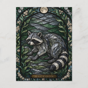 Raccoon Creek Woods Illumina Buntglas Postkarte