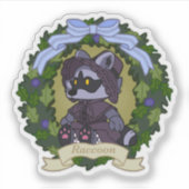 Raccoon Custom-Cut Vinyl Sticker (Vorderseite)