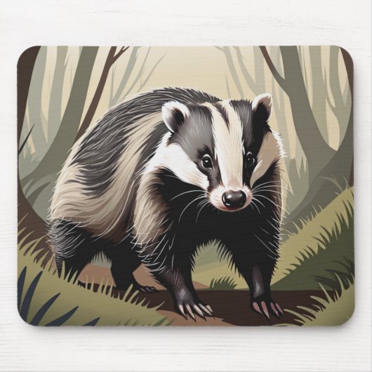 raccoon, cute, animal, for children mousepad (Vorne)