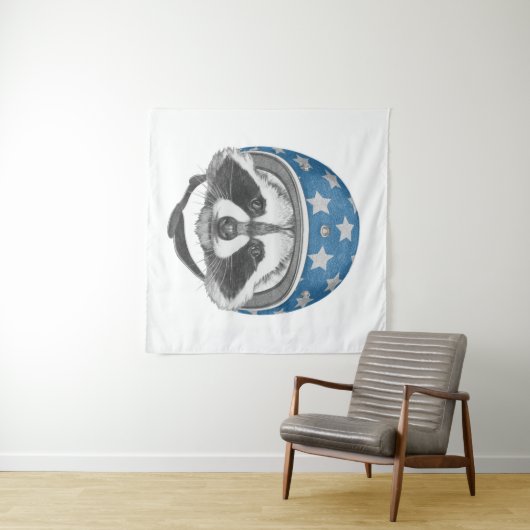 Raccoon Daredeb Wandteppich (Beispiel (Horizontal))