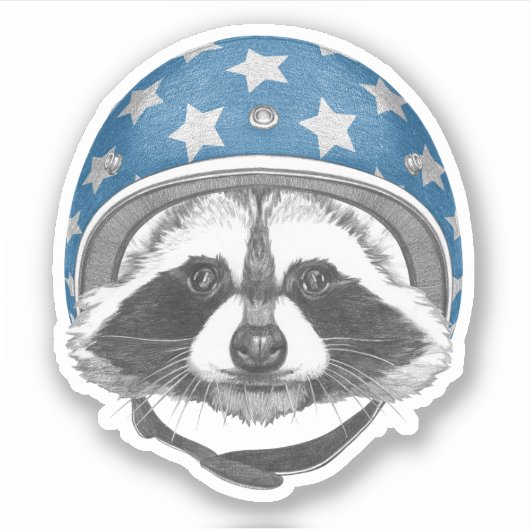 Raccoon Daredevil Aufkleber (Vorderseite)