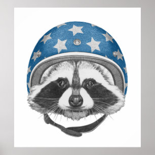 Raccoon Daredevil Poster