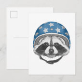 Raccoon Daredevil Postkarte (Vorne/Hinten)