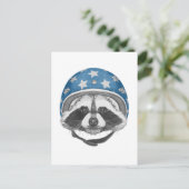 Raccoon Daredevil Postkarte (Stehend Vorderseite)