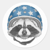 Raccoon Daredevil Runder Aufkleber (Vorderseite)