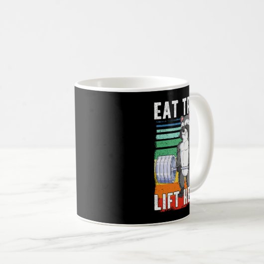 Raccoon Deadlift Bodybuilding Garbage Animal Gym Kaffeetasse (VorderseiteRechts)