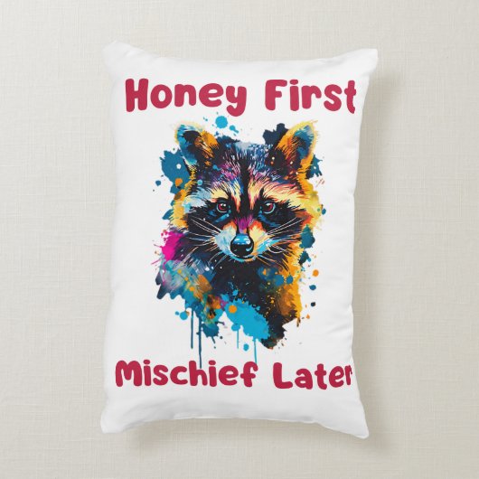 Raccoon Dekokissen (Rückseite(Vertikal))