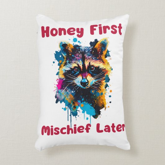 Raccoon Dekokissen (Vorderseite(Vertikal))