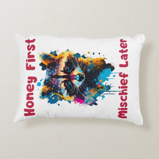 Raccoon Dekokissen (Rückseite)