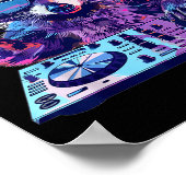 Raccoon Dj Edm Techno House Music Funny Animal Lov Poster (Ecke)