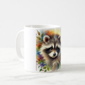 Raccoon Dog 020924AREF109 - Watercolor Kaffeetasse (Vorderseite Links)