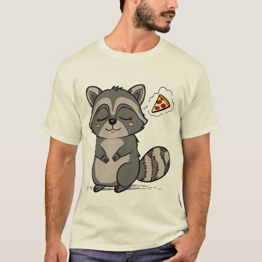 Raccoon Dream - Pizza! T-Shirt (Vorderseite)